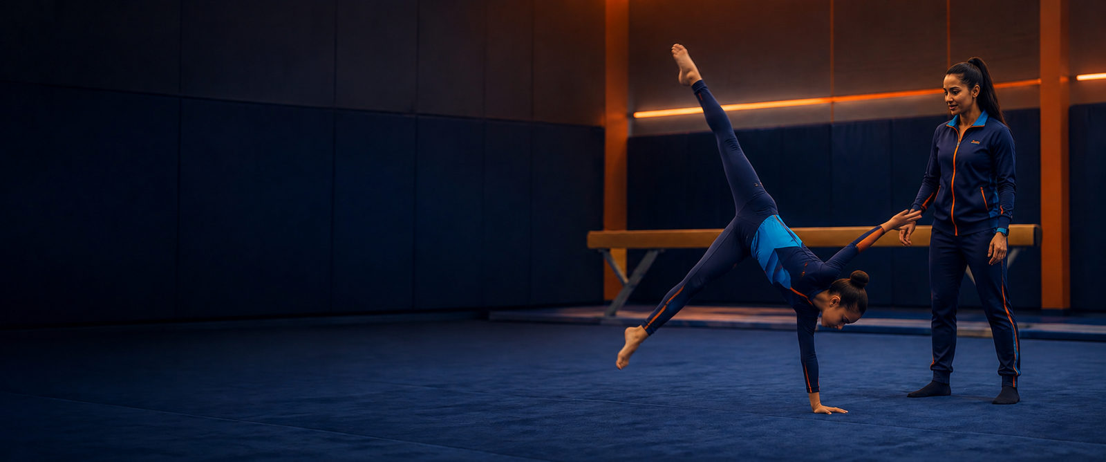 Enfant pendant un cours de gymnastique